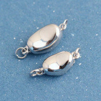 wholesale S925 Silver Ingot Pin-and-Tube Clasp Bracelet Necklace Adjustable Fastener Jewelry Gemstone DIY Accessories-One small size (6*10 mm)