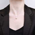 S925 Silver Moissanite Pearl Pendant Necklace, Wholesale Sweater Chain-0-2
