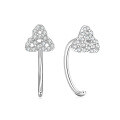 S925 Sterling Silver D-color Moissanite Bow Earrings-0-30