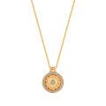 S925 Silver Rotating Eight Treasures Compass Lotus Pendant Necklace-0-3