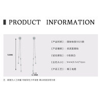 S925 Sterling Silver D Color Moissanite Fringe Earrings for Women-Double Tassel Earrings [K Gold]  925 Silver