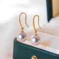 wholesale 18K Gold Japanese Akoya Natural Seawater Pearl Earrings, Angel Grade Ear Drops with Strong Luster Ear Accessories for Women-0-0