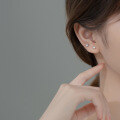 wholesale S925 Sterling Silver Mini Beaded Spiral Stud Earrings, Japanese-style Girly Elegant Accessories G9798-0-3