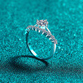 S925 Sterling Silver Moissanite Ring for Women, Minimalist and Elegant Gift-0-1