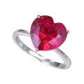 wholesale S925 Silver New 4ct Heart-Shaped 10*10 High-Carbon Diamond Ring, Love-0-4