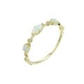 wholesale 9K Gold Australian Opal + White Zircon Ring, Fashion Minimalist Design Sense, Yili Jewelry Manufacturer Wholesale-0-4