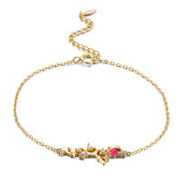 wholesale S925 Silver Korean Zodiac Guardian Bracelet for Women Scorpio Necklace Set New Couple Gift-Scorpio Guardian Bracelet 925 Silver