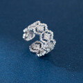 wholesale S925 Sterling Silver Fresh and Sweet Ins Style Niche Design Diamond-Inlaid Hollow Lace Ring R02730-0-3