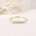 wholesale S925 Sterling Silver Geometric Symbol Ring with Moissanite, Gold-Plated Dawn Series, Thin-Style-0-2