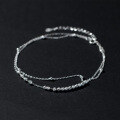 wholesale S925 Sterling Silver Sweet Ins-style Double-Layer Rotating Bead Anklet Simple Design Engraved Lucky Bead Anklet S7292-0-2