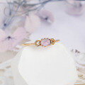 wholesale 10K Gold Artli Jewelry Candy Amethyst Ring Rose Cut Crystal Ring Japanese Minimalist Light Jewelry-0-2