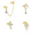 wholesale S925 Sterling Silver Beaded Drop Drip Rhinestone Earrings For Women,。-0-0