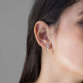 Sterling Silver D Color Moissanite Earrings, Women's Minimalist Ear Clips, Fashionable and Versatile for Commuting-0-1