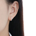 wholesale S990 Sterling Silver Minimalist and Unique Ear Studs with Engraved Floral Design, Ins Style-0-2