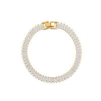 wholesale Brass square diamond-encrusted chain link bracelet with an exaggerated, individualistic, and aloof style-gold
