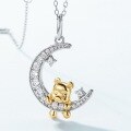 wholesale 925 Silver New Luxury Versatile Cute Bear Necklace Ins Style Pendant Choker Wholesale Customization-0-1