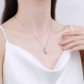 S925 Sterling Silver Moissanite Dolphin Pendant Necklace, Cross-Border Wholesale-0-2