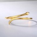 wholesale S925 Gold-Plated Silver Geometric Minimalist Serpent Bangle, Niche Women's Bracelet Wholesale for European and American New Fashion-0-3