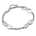 wholesale Metal material fashion women's bracelet with three infinity engravings, personalized, trendy, and uniquely designed, popular in Europe and America-0-2