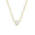 wholesale S925 silver plated with 18k gold, 05 carat moissanite triangle pendant in an Instagram-style for women-0-0
