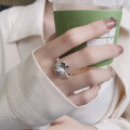 wholesale S925 Silver Retro National Tide Vintage Ethnic Chinese Fu Character Creative Design Open Adjustable Ring-0-3