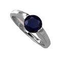 wholesale S925 Silver New One-Carat Royal Blue Gemstone Ring, Luxurious, Simple, Stylish, and Versatile for Women-0-4