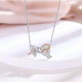 wholesale New S925 Sterling Silver Bow Necklace for Women, Luxurious and High-End European Style Twist Pendant Design-0-4