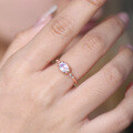 wholesale S925 sterling silver and rose gold plated ring inlaid with natural moonstone, a fashionable and elegant luxury piece-0-1