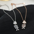wholesale S925 Sterling Silver Maker Fishbone Necklace for Women, Luxury Minimalist Design, Small Trendy, Versatile and Elegant-0-0