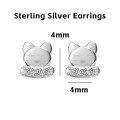 wholesale 925 Sterling Silver Cartoon Cat Ear Studs, Hypoallergenic, Versatile, Small And Exquisite, High-end Ins Style, No Need To Remove-0-12