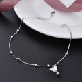 wholesale 925 Sterling Silver Butterfly Ballpoint Ankle Chain, Niche Design Ankle Jewelry, Temperament Korean Version Ins Style Chain for Cross-Border-0-3