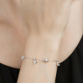 wholesale S925 Sterling Silver Full Inlaid Zircon Star and Moon Bracelet, Fresh and Sweet, Light Luxury Elegant High-End Sense Banquet Bracelet-0-3