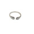 wholesale 925 Sterling Silver Minimalist Cat Paw Ring, Open Adjustable Finger Ring, Small Niche Design, Fashionable and Simple Plain Circle-0-4