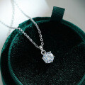 S925 Sterling Silver 1-Carat Moissanite Classic Six-Prong Pendant Necklace Wholesale-0-1