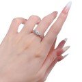 wholesale S925 Silver Inlaid 5*10mm Marquise Minimalist Daily Ins-Style Ring for Women-0-4