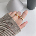 wholesale S925 Sterling Silver 846 Korean Version Ins New Minimalist Möbius Open-Ended Women's Ring Versatile Band-0-2