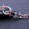 wholesale S925 Sterling Silver Designer Luxury Natural Garnet Bracelet, High-End Personalized Gemstone Bracelet-0-1