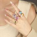 wholesale S925 Sterling Silver Gold-Plated Zircon Rings for Women, Amazon Best-Selling Jewelry-0-1