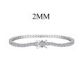wholesale S925 Sterling Silver French Wedding Banquet New Style Women's Tennis Chain Row Diamond Advanced Design Sense Fashion Versatile Women's Hand Jewelry Accessories-0-6