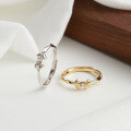 wholesale S925 Sterling Silver Bow Ring for Women, Adjustable Opening, Sweet and Elegant, Versatile and Fresh Style-0-2