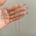 wholesale S925 Sterling Silver Korean-style Cross Pendant Necklace, Minimalist Delicate Lightweight Layering Collarbone Chain Necklace-0-0