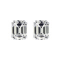 wholesale 925 Silver G Color 4CT Asscher Cut Rectangular Baguette High Carbon Diamond Earrings for Women, Same as Shi Peizhu Foreign Trade Style-0-5