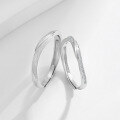wholesale 925 Sterling Silver Beautiful Prospect Couple Adjustable Ring Minimalist Niche Design Matching Bands 520 Gift-0-5