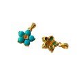 wholesale Sterling silver gold-plated enamel spacer beads for DIY bracelets, necklaces, pendants, and four-leaf clover accessories-0-4