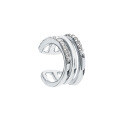 wholesale S925 Sterling Silver Micro-Inlaid Geometric Ear Cuffs, Fashion-Forward Minimalist Personality Trendy Sweet-Edgy INS Piercing-Free Earrings-0-0