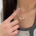 wholesale S925 Sterling Silver Korean Version Chiheng Broken Silver Necklace for Women, Small and Minimalist, Luxuriously Exquisite, Versatile Trendy Collarbone Chain-0-0