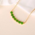 wholesale 925 silver gold-plated certificate-included luxury accessory Hetian jade smiling face pendant chain women's fashion commuting necklace-0-5
