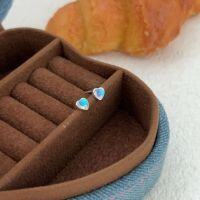 wholesale S925 Sterling Silver Minimalist Heart Stud Earrings for Women, Ins Light Luxury Fashion Versatile Earrings-Sterling silver