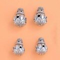 wholesale 999 Sterling Silver Lotus Samkong Buddha Head and Stupa Set Handmade DIY Bracelet Necklace Beadwork Stringing Materials Accessories-0-0