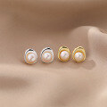 wholesale 925 Silver Freshwater Pearl Earrings For Women, Ins Minimalist Style, Wholesale Available-0-1